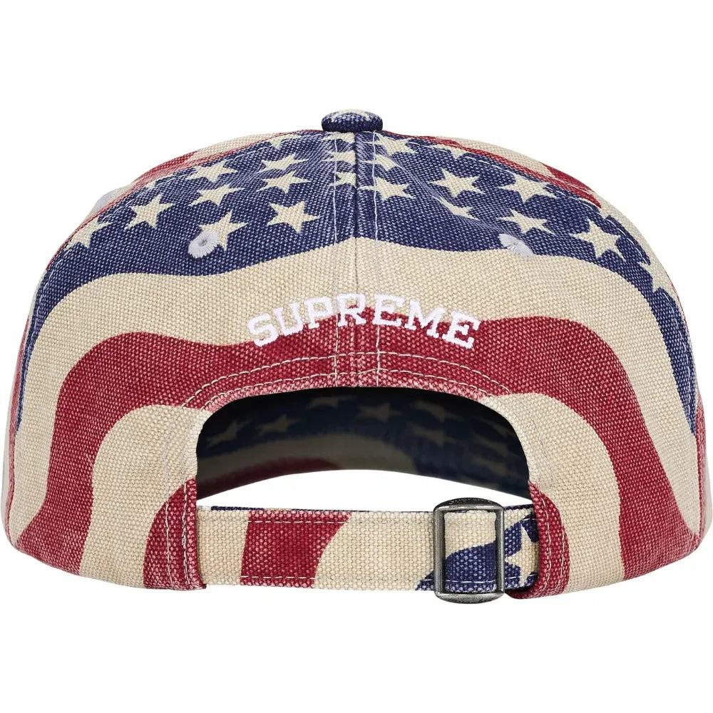 Boné Supreme S Logo 6-Panel Flag America
