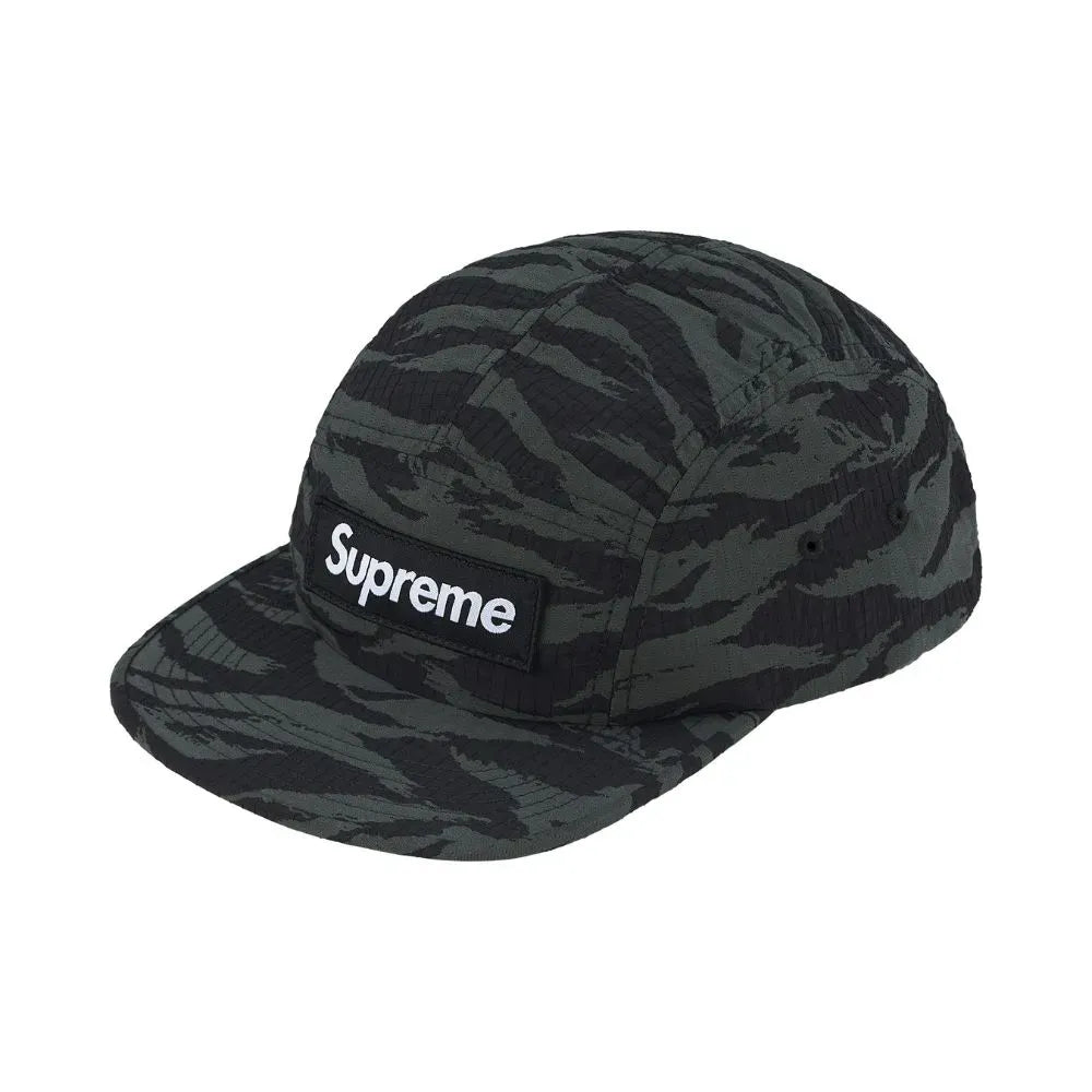 Boné Supreme Tiger Camo Ripstop Camp Black