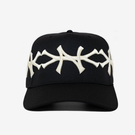 Boné oMa Studios Ny Crown Curved Brim Preto/Creme