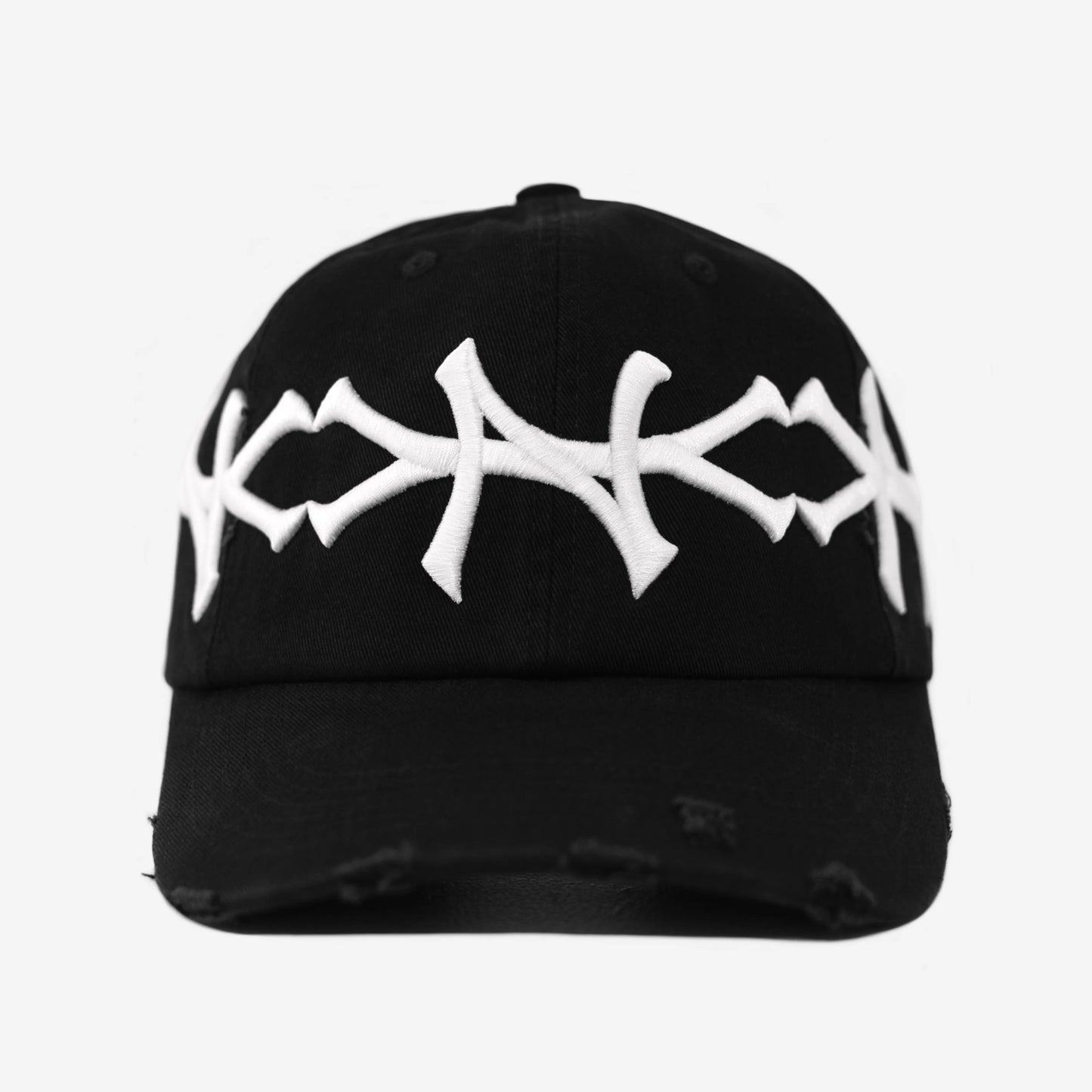 Boné oMa Studios Ny Crown Distressed Preto/Branco