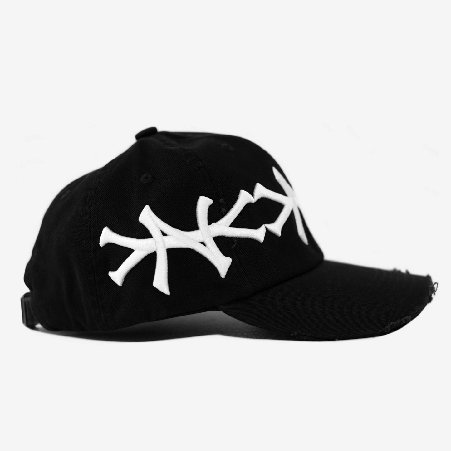 Boné oMa Studios Ny Crown Distressed Preto/Branco