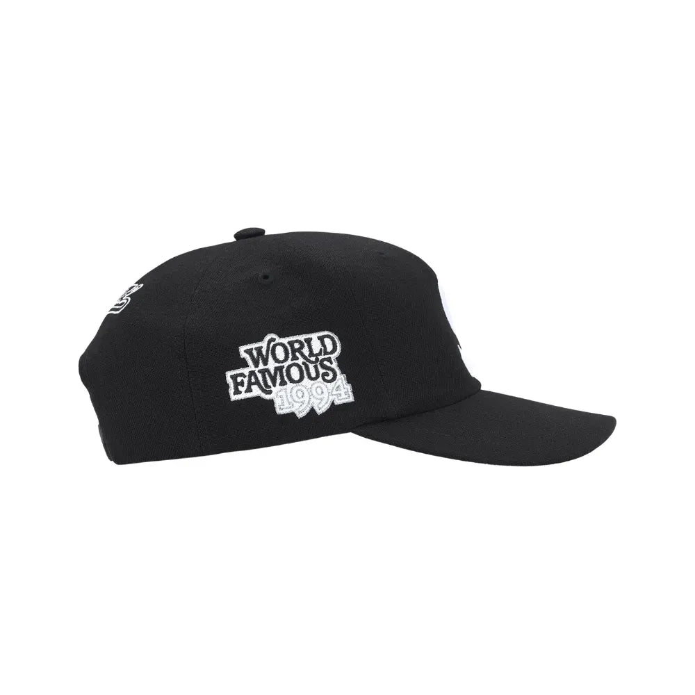 Boné Supreme World Famous S Logo Preto