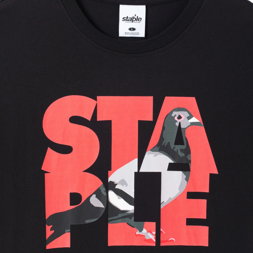 Camiseta Staple Logo Fill Tee Preto