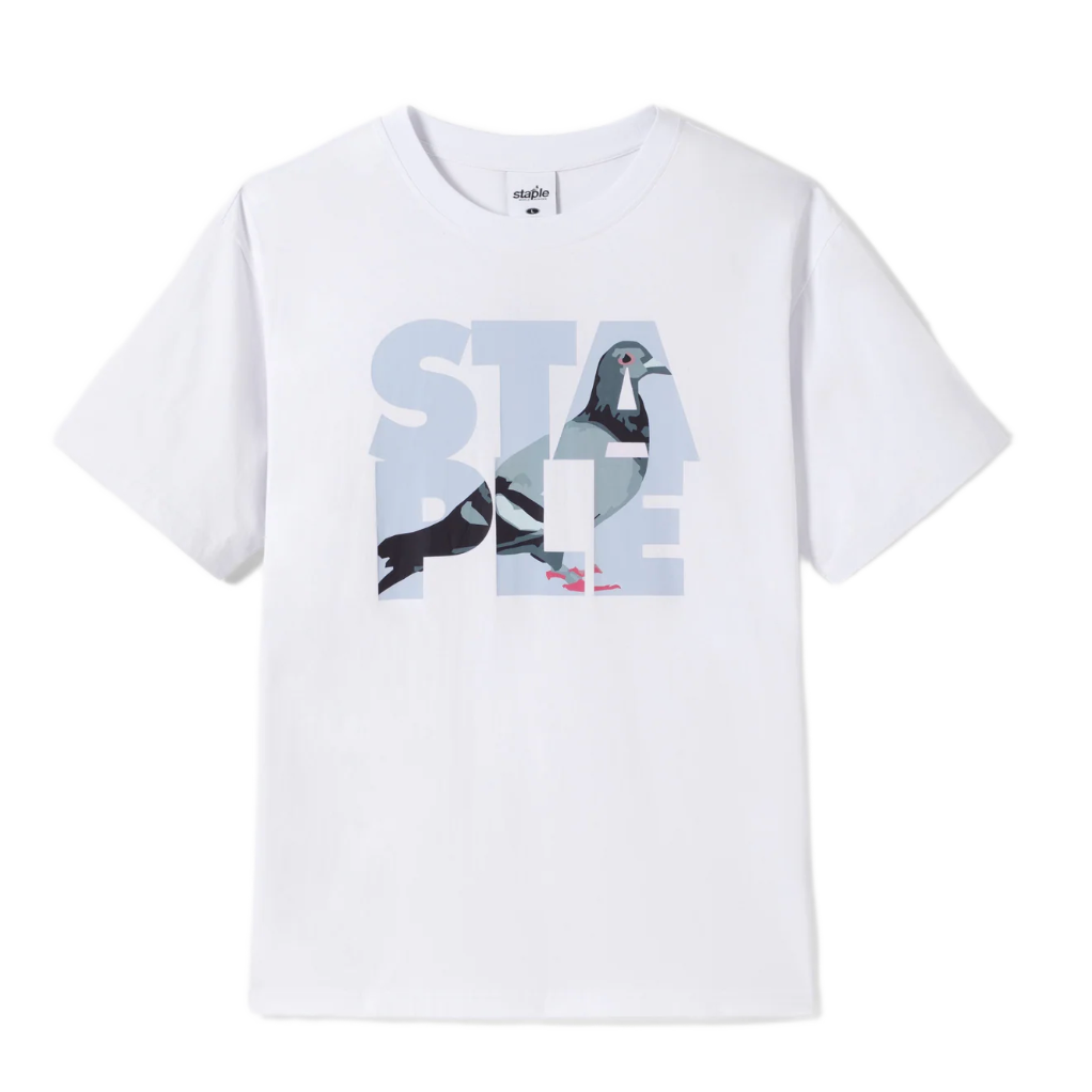Camiseta Staple Logo Fill Tee Branco