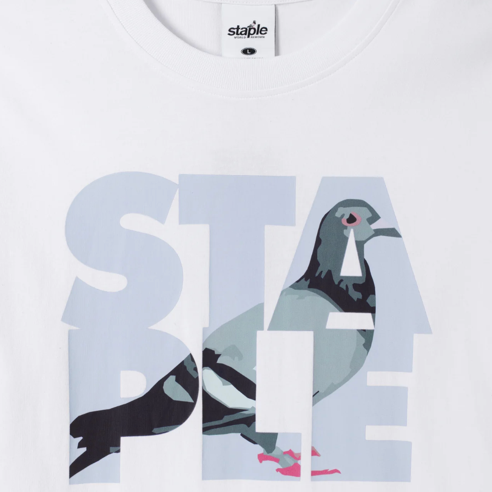 Camiseta Staple Logo Fill Tee Branco