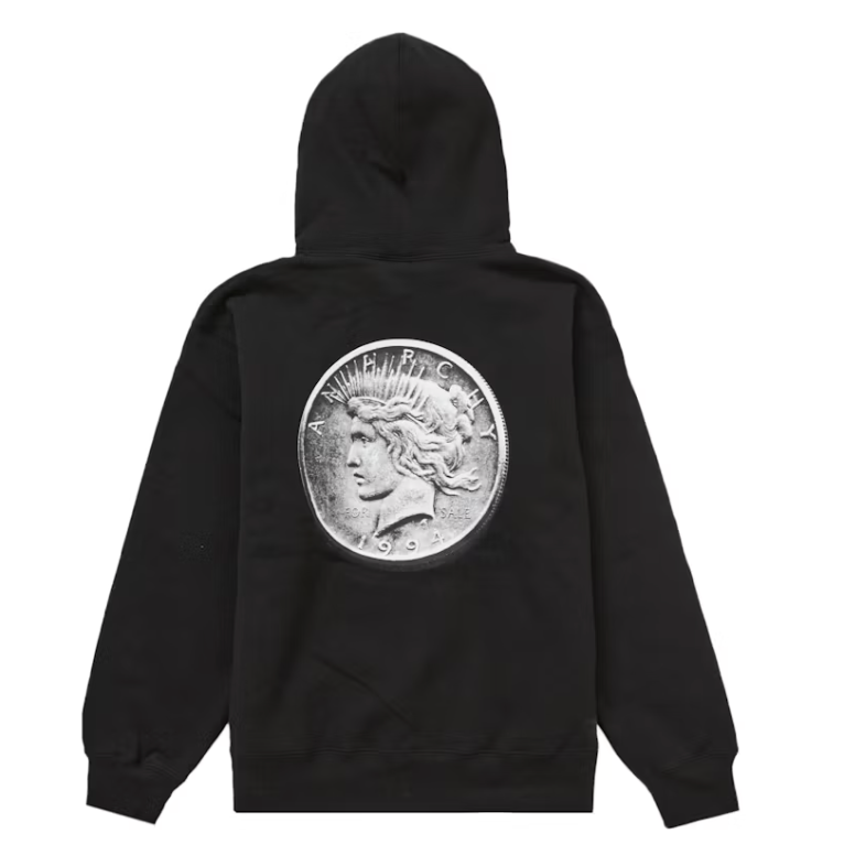 Moletom Supreme Anarchy Coin Preto